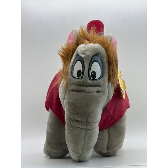 Vintage 1990s Walt Disney's World On Ice Aladdin Abu Elephant Plush Toy WITH TAG - Picture 5 of 9